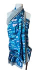 3 X Indian Hand Block Print Cotton Sarong ,Oversize Scarf, Fabric Piece