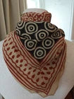 Organic Cotton Indian Hand Print Bandana Scarf