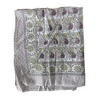 Hand Block Print Indian Cotton Oversize Scarf, Sarong, Throw, Beach Cover,