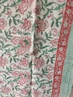 Hand Block Print Indian Cotton Oversize Scarf, Sarong, Throw, Beach Cover,