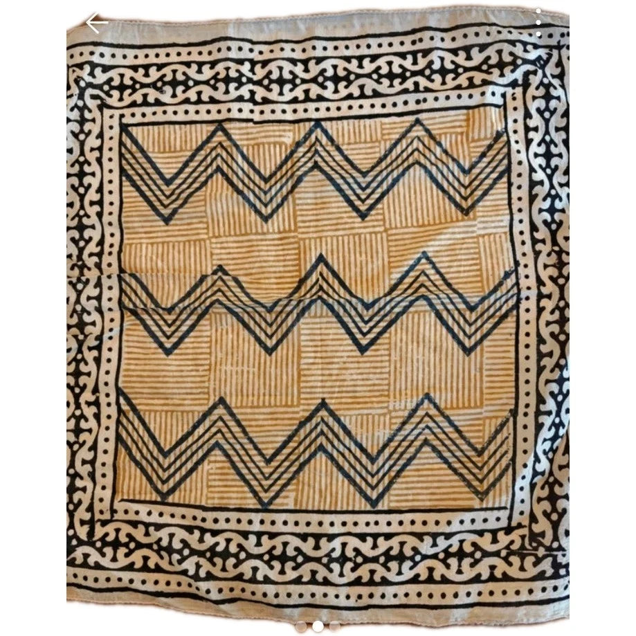 Cotton Indian Hand Print Bandana Scarf