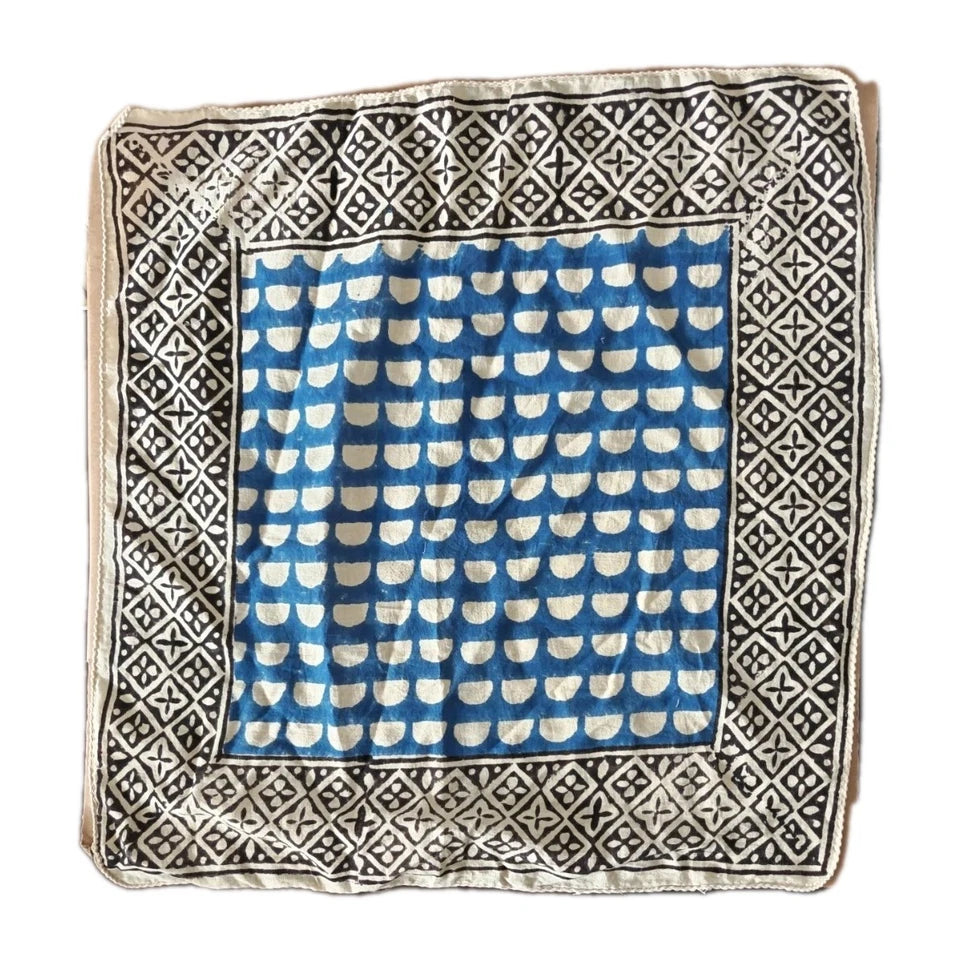 Cotton Indian Hand Print Bandana Scarf