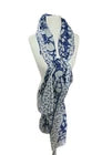 Hand Block Print Indian Cotton Oversize Scarf, Sarong, Throw, Beach Cover,