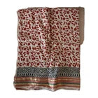 Hand Block Bagru Print Indian  Cotton Oversize Scarf, Sarong