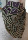 Organic Cotton  Indian Hand Block Print Bandana Scarf