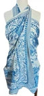 Hand Block Print Indian Cotton Oversize Scarf, Sarong, Throw,  Cover, FLAWED