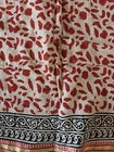 Hand Block Bagru Print Indian  Cotton Oversize Scarf, Sarong