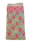Hand Block Print Indian Cotton Oversize Scarf, Sarong, Throw, Beach Cover,
