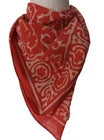 Organic Cotton  Indian Hand Print Bandana Scarf