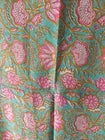 Hand Block Print Indian Cotton Oversize Scarf, Sarong, Throw, Beach Cover,
