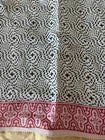 Hand Block Print Indian Boho Golden Stripe  Cotton Oversize Scarf, Beach ,sarong