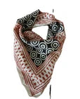 Organic Cotton  Indian Hand Print Bandana Scarf