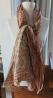 Hand Block Bagru Print Indian  Cotton Oversize Scarf, Sarong
