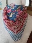 Organic Cotton  Indian Hand Print Bandana Scarf