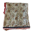 Hand Block Print Indian Boho Golden Stripe  Cotton Oversize Scarf, Beach ,sarong
