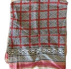 Hand Block Print Indian Boho Golden Stripe  Cotton Oversize Scarf, Beach ,sarong