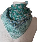 Organic Cotton  Indian Hand Print Bandana Scarf