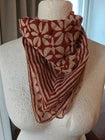 Organic Cotton  Indian Hand Block  Print Bandana Scarf