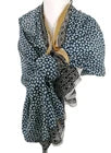 Hand Block Print Indian Boho Golden Stripe  Cotton Oversize Scarf, Beach ,sarong