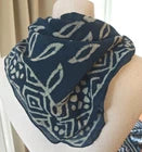 Organic Cotton  Indian Mud Print Bandana Scarf