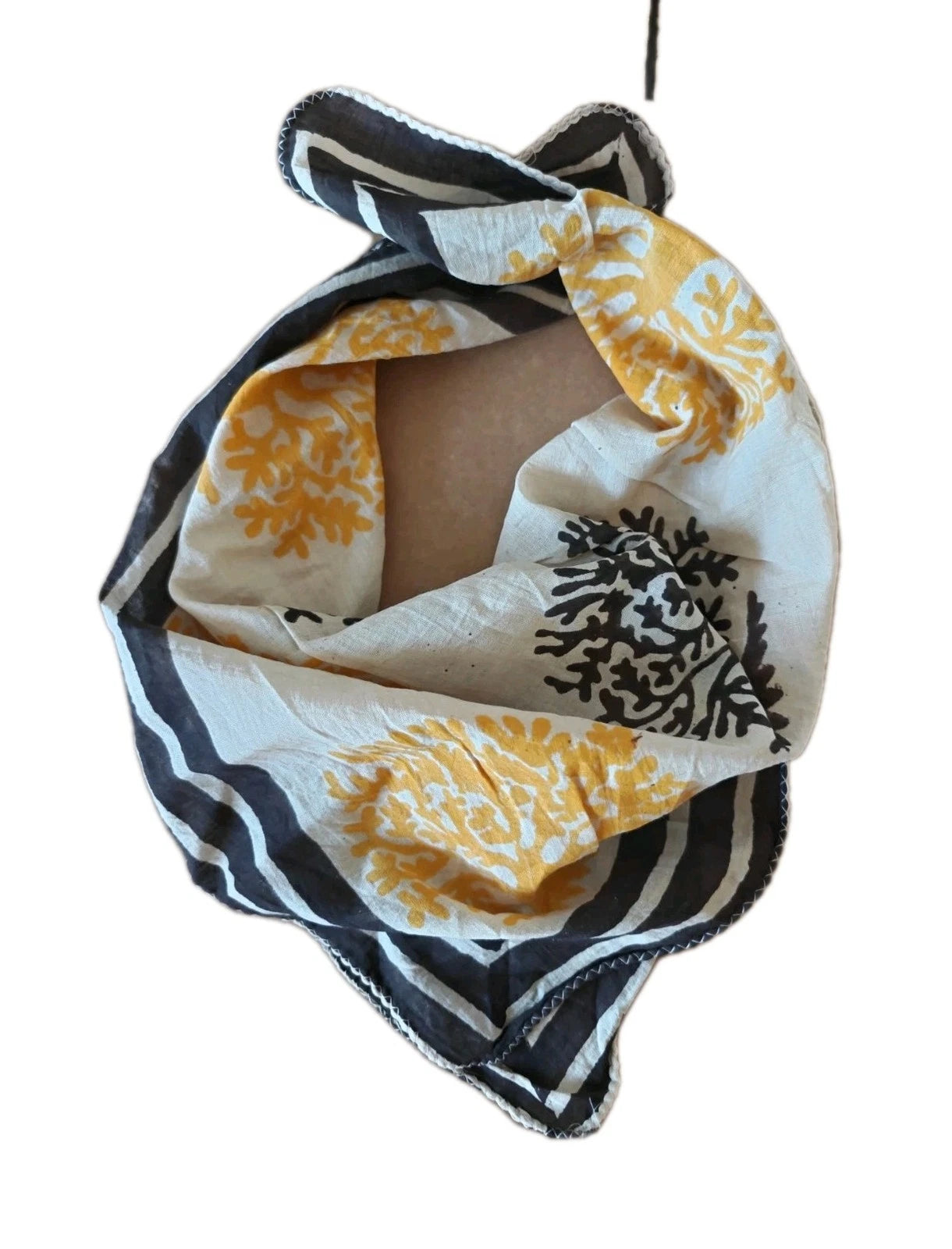 Organic Cotton  Indian Hand Print Bandana Scarf