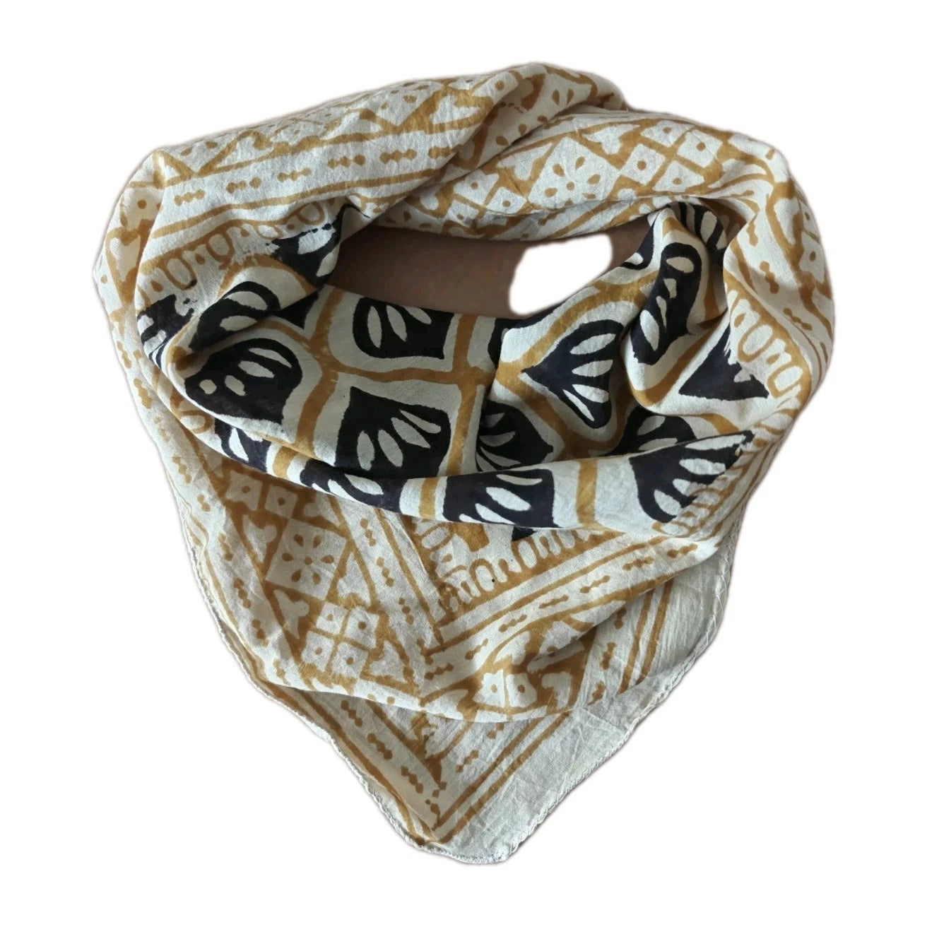 Cotton  Indian Hand Print Bandana Scarf