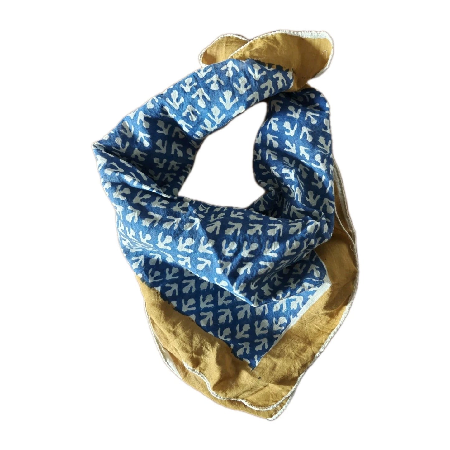 Organic Cotton  Indian Hand Block Print Bandana Scarf