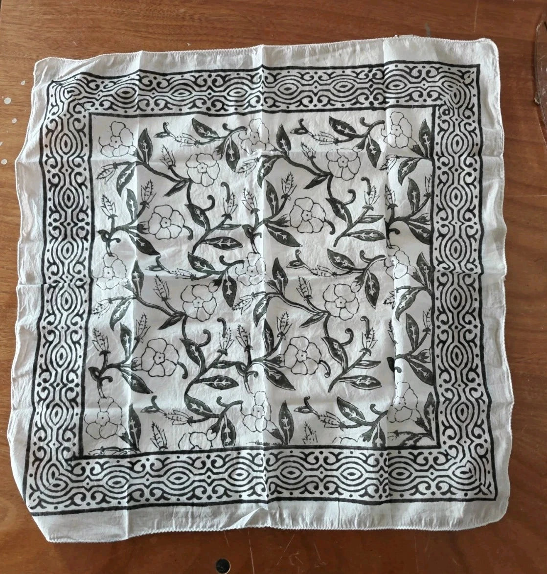 Cotton  Indian Hand Block Print Bandana Scarf