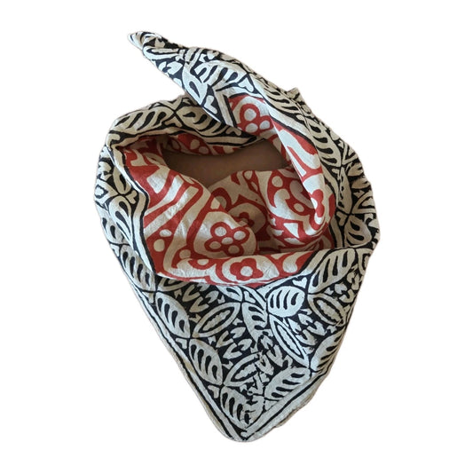 Organic Cotton  Indian Hand Block Print Bandana Scarf
