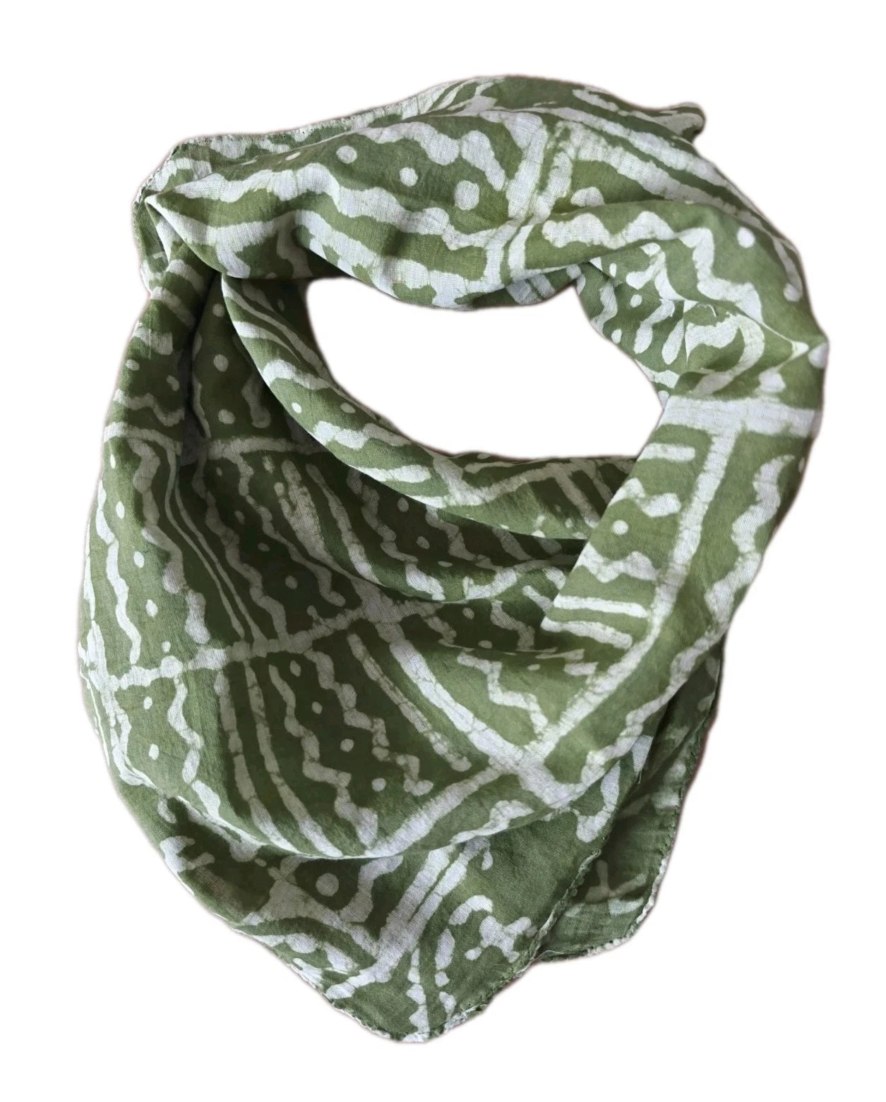 Organic Cotton  Indian Hand Print Bandana Scarf