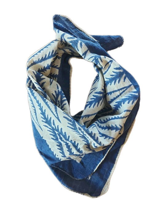 Organic Cotton  Indian Hand Block Print Bandana Scarf