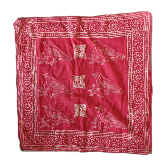 Organic Cotton  Indian Hand Print Bandana Scarf