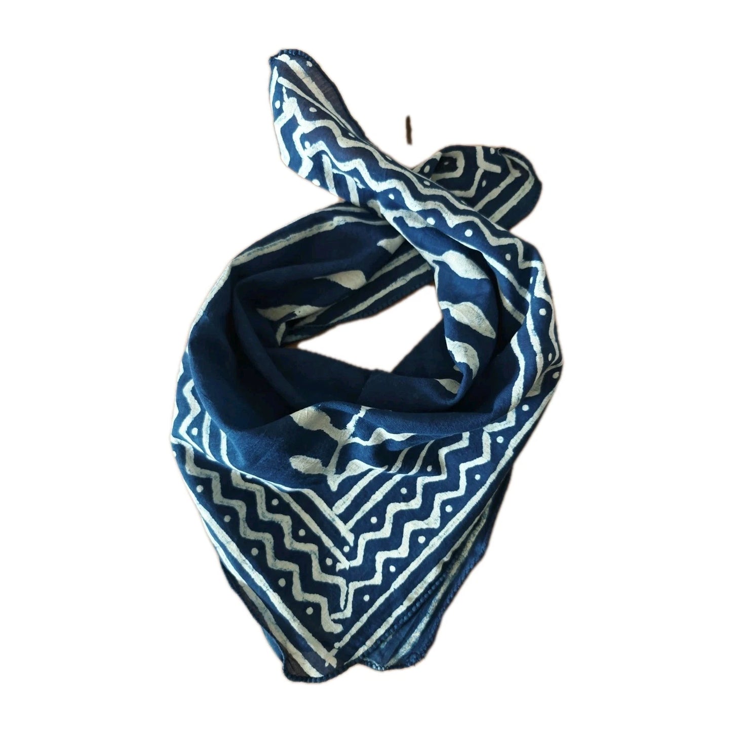 Organic Cotton  Indian Hand Print Bandana Scarf