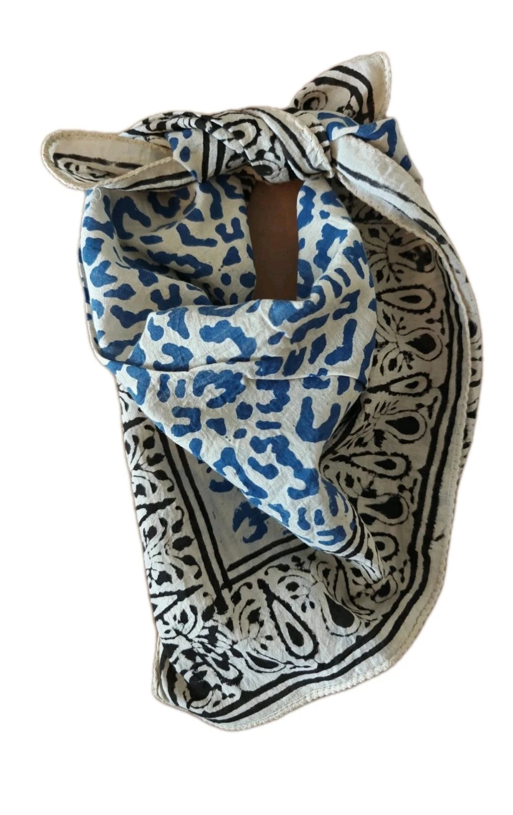 Cotton  Indian Hand Print Bandana Scarf