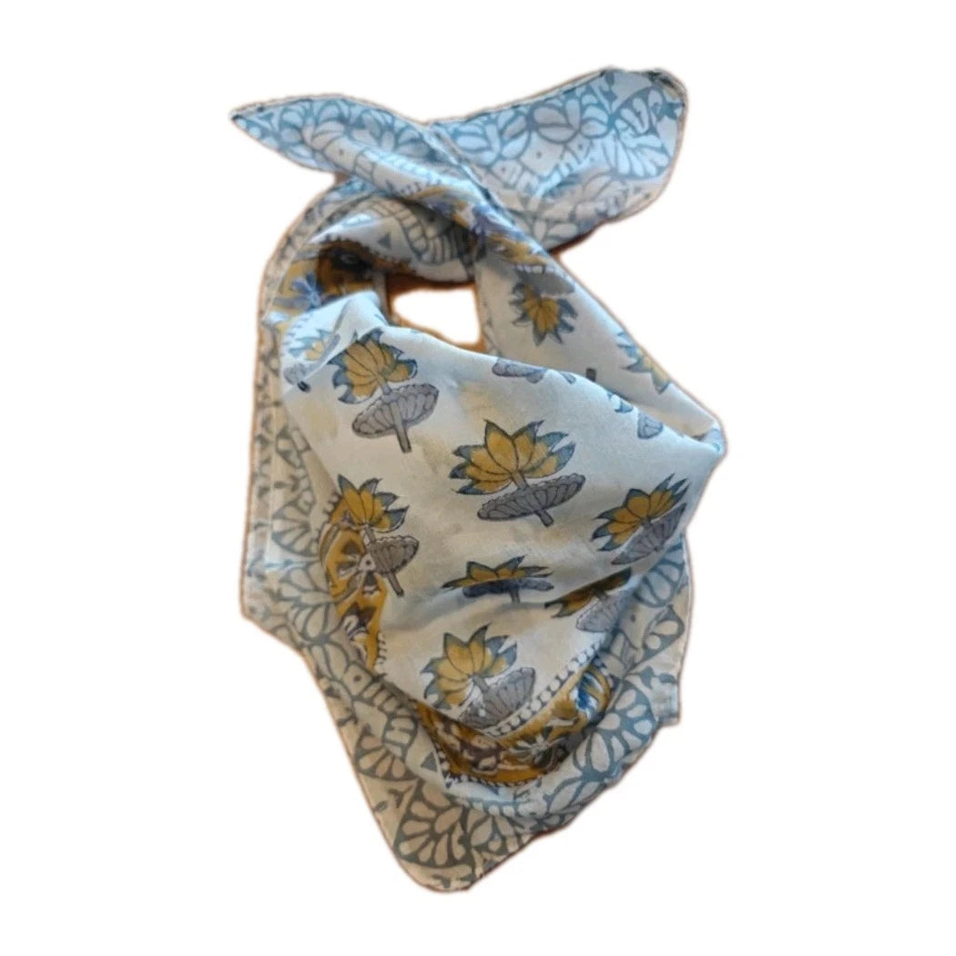 Cotton  Indian Hand Block Print Bandana Scarf