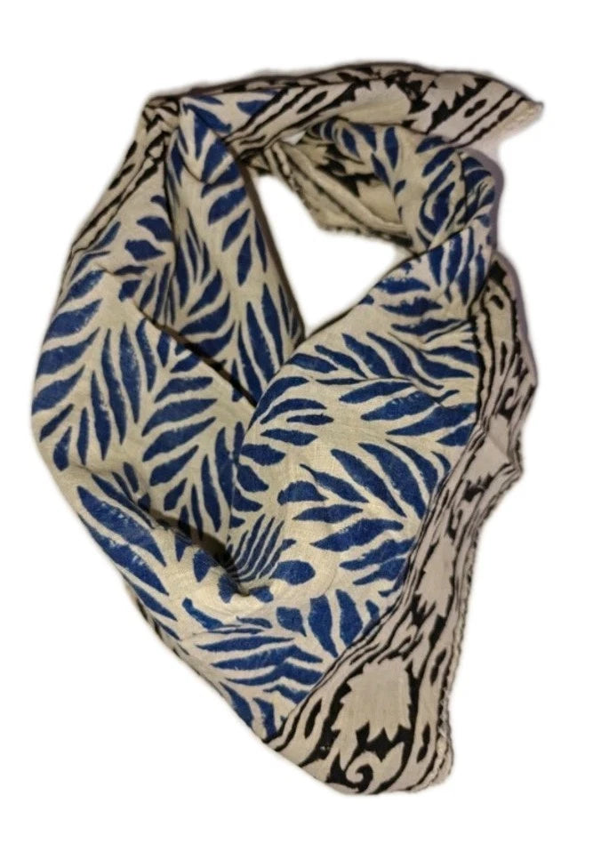 Organic Cotton  Indian Hand Block Print Bandana Scarf