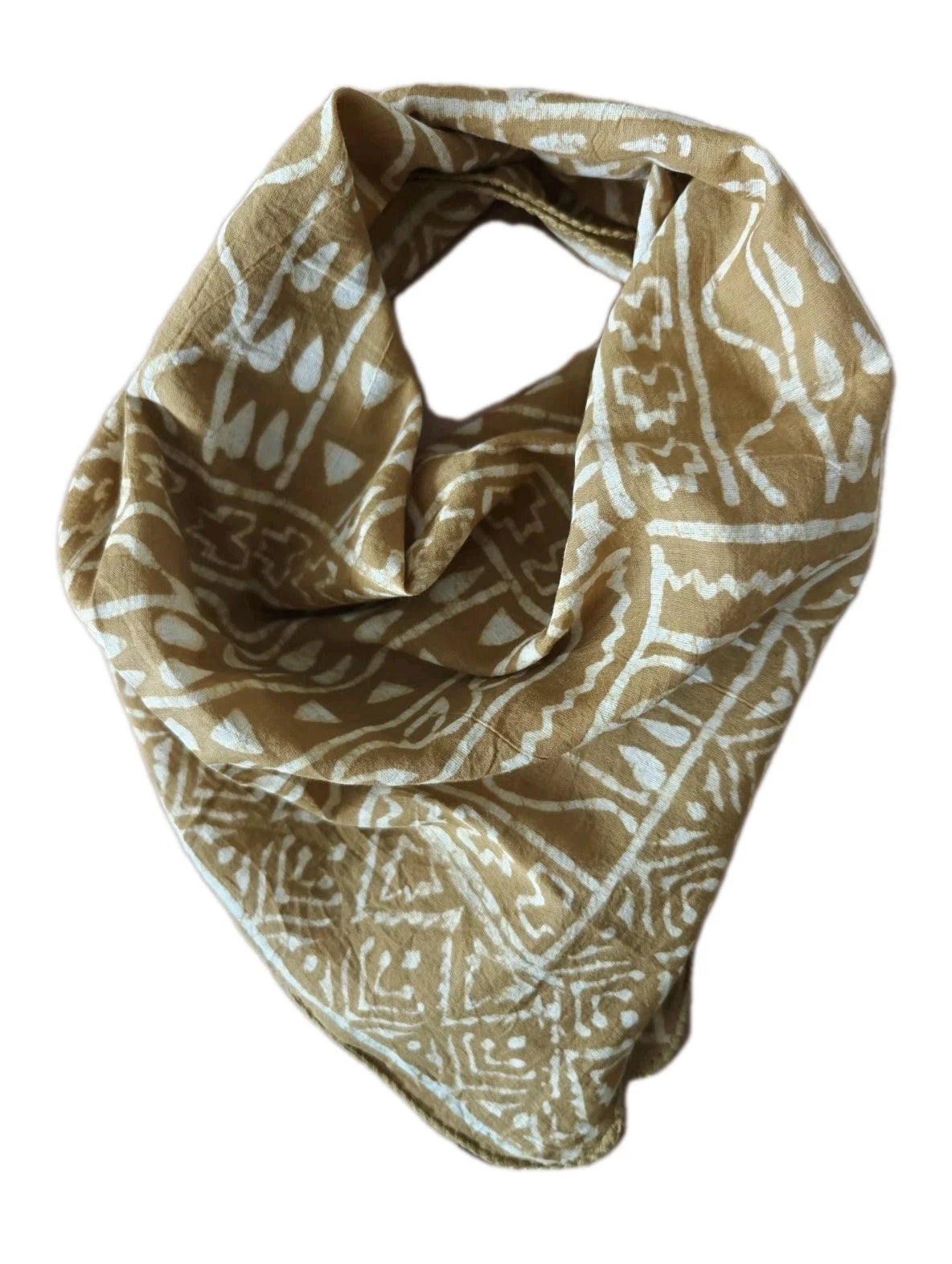 Organic Cotton  Indian Hand Print Bandana Scarf
