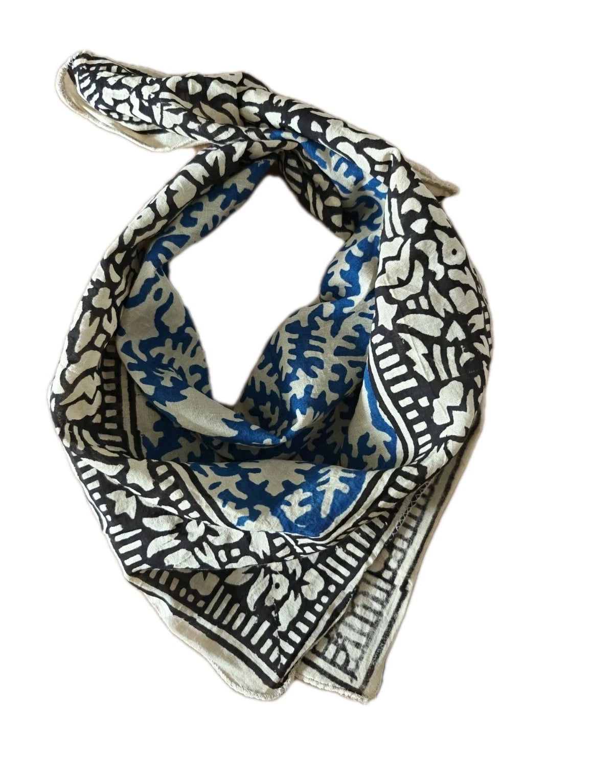 Cotton  Indian Hand Print Bandana Scarf