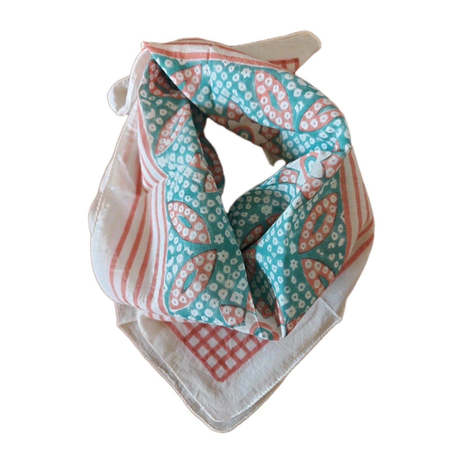 Cotton  Indian Hand Block Print Bandana Scarf
