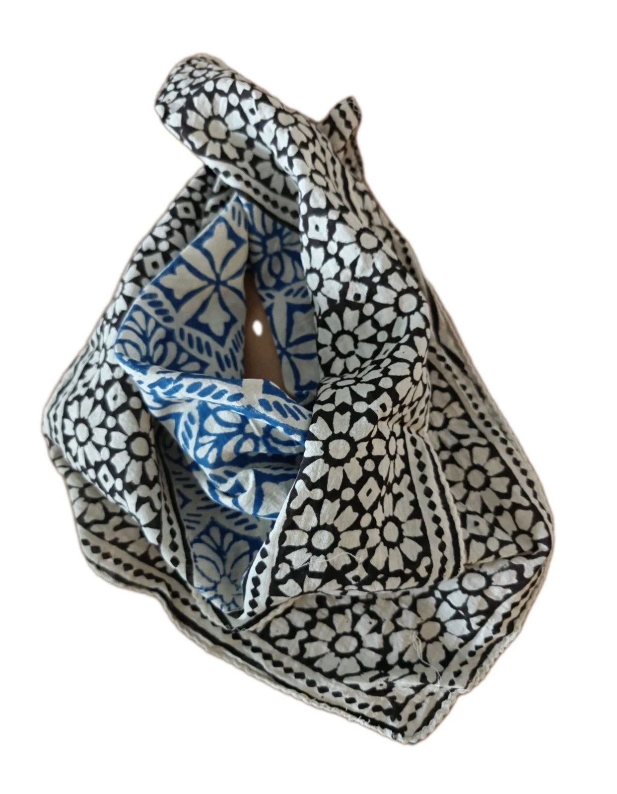 Organic Cotton  Indian Hand Block Print Bandana Scarf