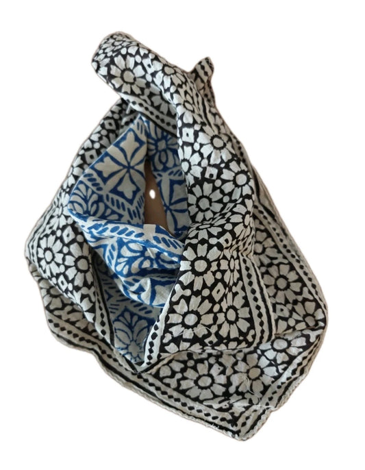 Organic Cotton  Indian Hand Block Print Bandana Scarf