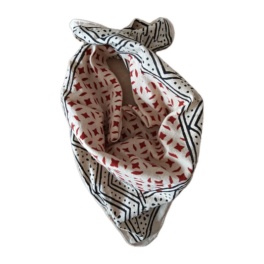 Organic Cotton  Indian Hand Print Bandana Scarf