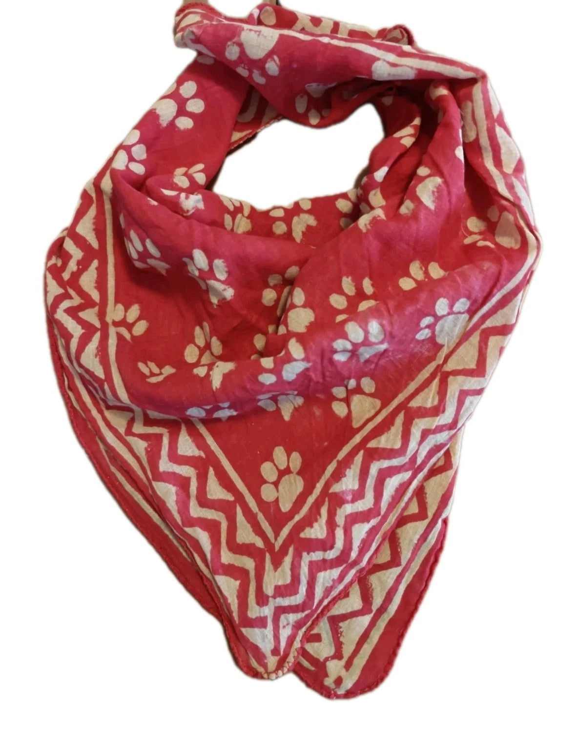 Organic Cotton  Indian Hand Print Bandana Scarf