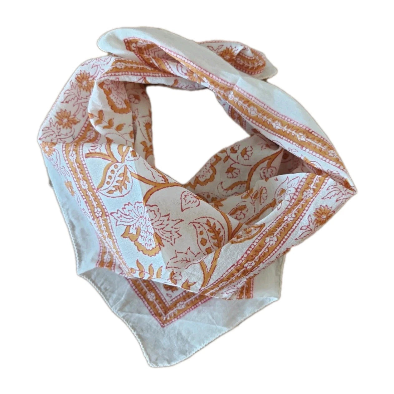 Cotton  Indian Hand Block Print Bandana Scarf