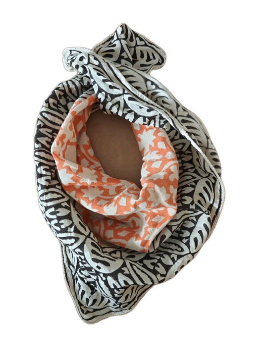 Organic Cotton  Indian Hand Block Print Bandana Scarf