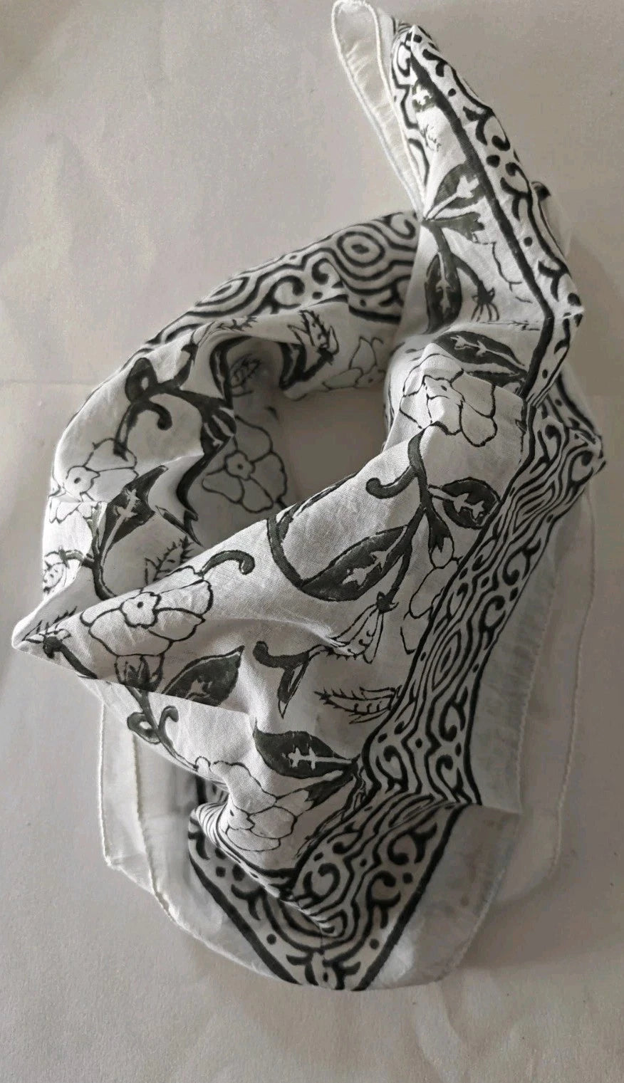 Cotton  Indian Hand Block Print Bandana Scarf