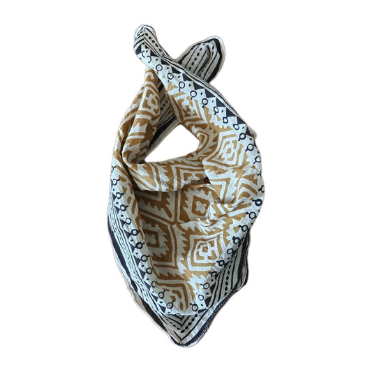 Organic Cotton  Indian Hand Print Bandana Scarf